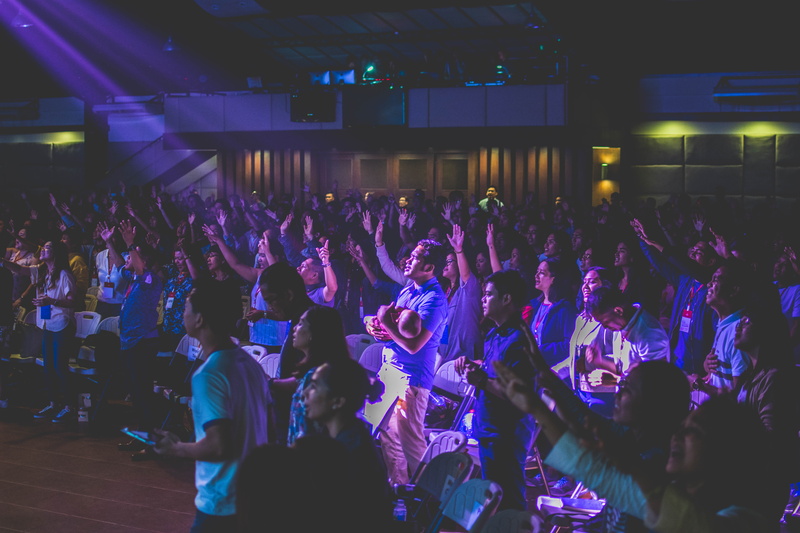 crowd, people, worship, women, leisure activity, indoors, illuminated, nightlife, large group of people, church, performance, arts culture and entertainment