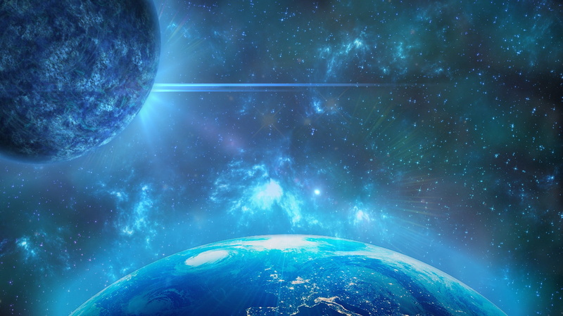 futuristic, cloud - sky, space, galaxy, satellite view, planet earth, scenics - nature, space exploration, space and astronomy, illustration, stars, sky
