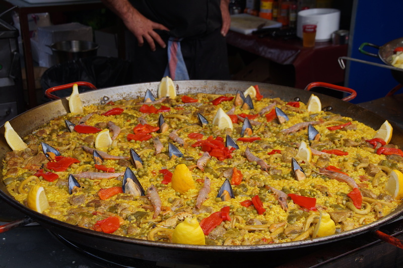 seafood, hot, table, indulgence, tray, focus on foreground, pan, meal, food and drink, february, saffron, close-up, spain, wellbeing, huge, eat, tenerife