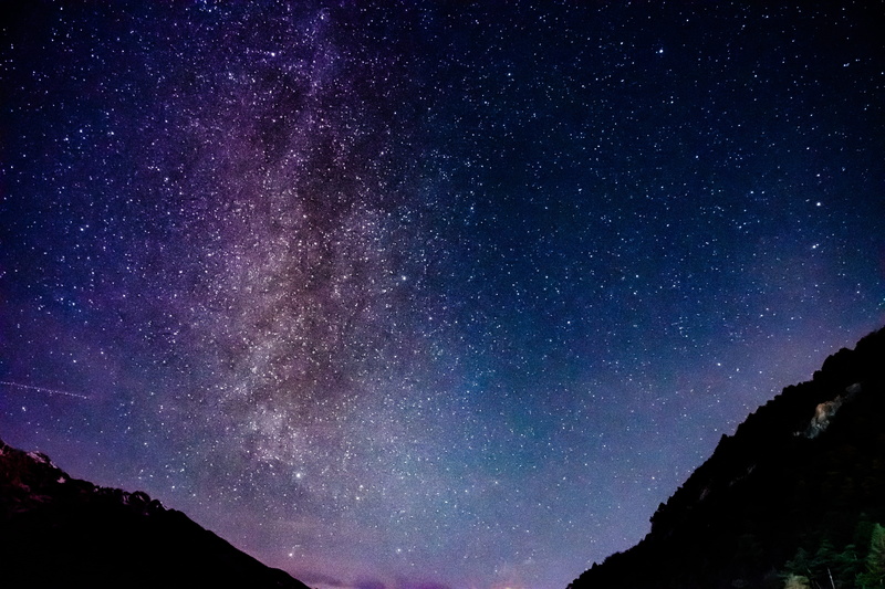 sky, nature, galaxy, star, milkyway, tranquil scene, low angle view, star - space, milky way, purple, star field, photography, outdoors, mountain, tranquility