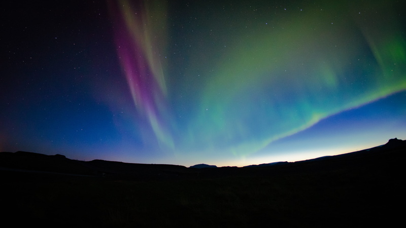 sky, beauty In Nature, sunset, landscape, no People, star - Space, borealis, outdoors, star Field, planet - Space, northern light, silhouette, aurora, dusk