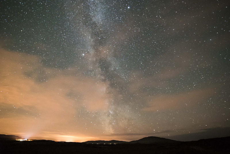 astro photography, photography, nature, cloud - sky, star, tranquil scene, light, mountain, milky, environment, northern, beauty in nature, galaxy, connemara