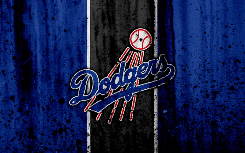 MLB, 4K, Los Angeles Dodgers, Logo, Baseball