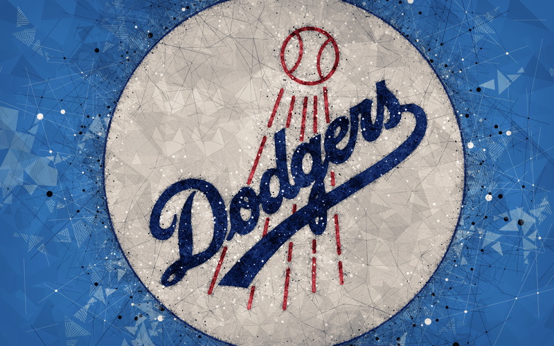 MLB, Los Angeles Dodgers, Logo, 4K, Baseball