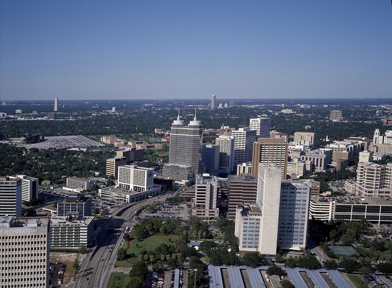 skyline, outside, clouds, Cities, buildings, texas, city life, cityscape, architecture And Buildings, skyscraper, Houston, 2K, urban Skyline, outdoors