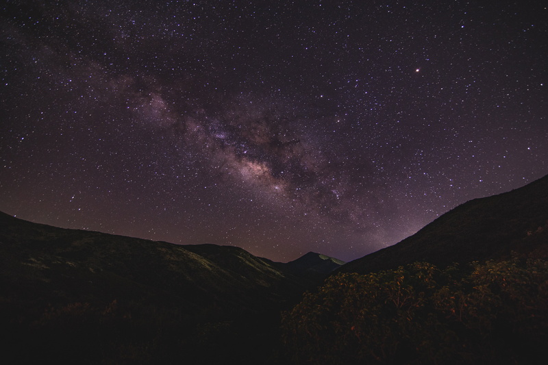 scenics - nature, houston Astros, blue, mountain, star Field, milky Way, starry sky, star - Space, constellation, idyllic, moon, dark, light - Natural Phenomenon