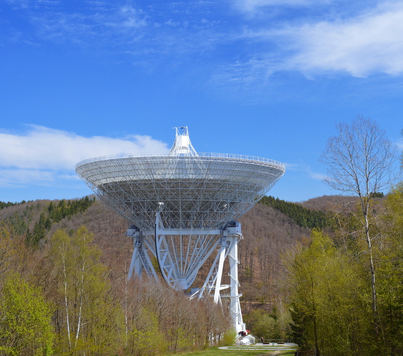tower, received on, covered, radio telescope, travel destinations, science, eifel, telescope, built structure, communication, white, skyt, landscape, effelsberg
