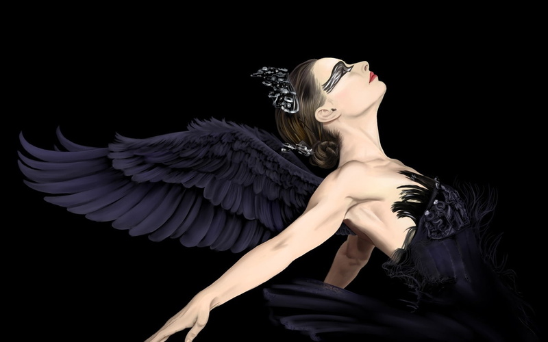 art, natalie portman, entertainment, 720P, artwork, hd, black, portman, swan, movies, natalie, x