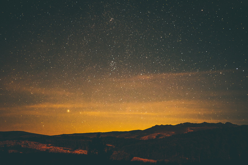 mountain Peak, no people, planet - Space, nature, light - Natural Phenomenon, constellation, nebula, 4K, illuminated, aurora Polaris, tranquil scene