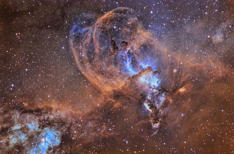 1080P, ngc, nebula, stars, Kiel, NGC 3576, star, the nebula