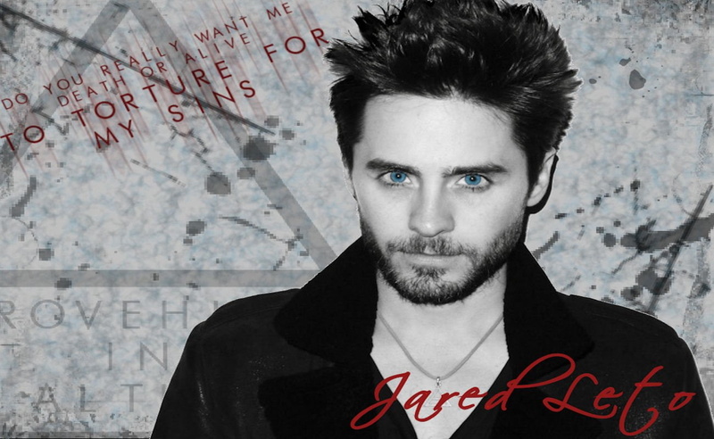 portrait, indoors, confidence, 30 Seconds To Mars, text, young men, young adult, front view, facial hair, one person, beard, Jared Leto, Band (Music), headshot