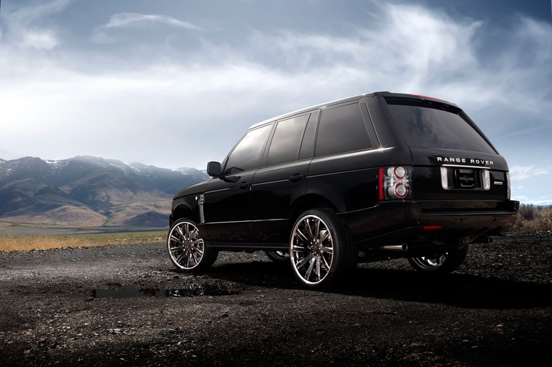 Range Rover, clouds, car, Tuning, landscape, 1080P, Land Rover, mountains, range, wheels, rover