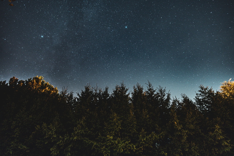 milky Way, comet, star Field, at night, leafed, landscape, star, space, constellation, sky, black, austria, 2K, green, blue, houston Astros, scenics, galaxy