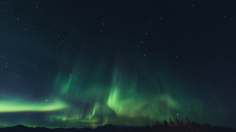 iceland, sunrise, outer space, low angle view, aurora borealis, star - space, idyllic, universe, night sky, illuminated, vegetation, scenics - nature, aurora polaris
