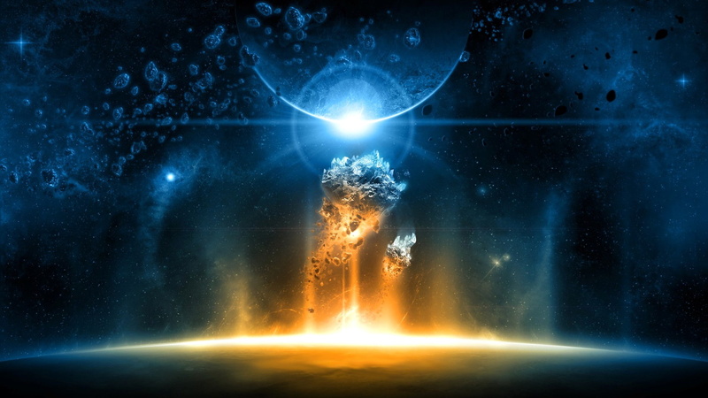 debris, 1080P, space, hd, starlight, planet