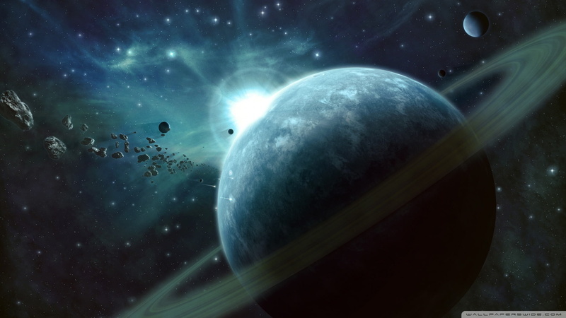 debris, 1080P, starlight, stars, hd, planet, space