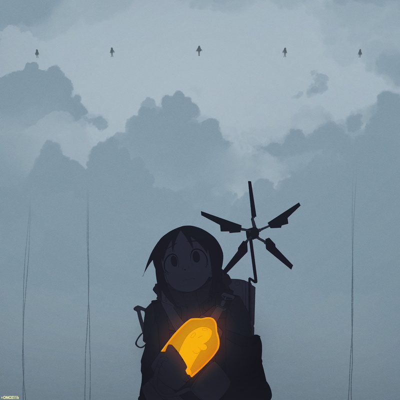anime, Shoujo Shuumatsu Ryokou, anime girls, 1080P, video games, Death Stranding, crossover, clouds, Chito (Shoujo Shuumatsu Ryokou)