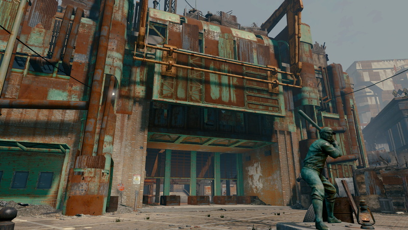 Diamond City, apocalyptic, 1080P, Fallout 4, Baseball Stadium, Xbox One