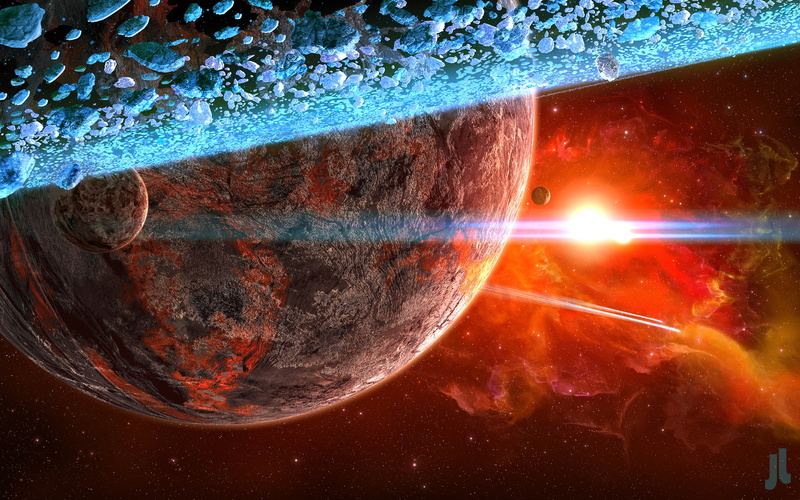 ice, hd, planet, stars, starlight, space, debris, 2K