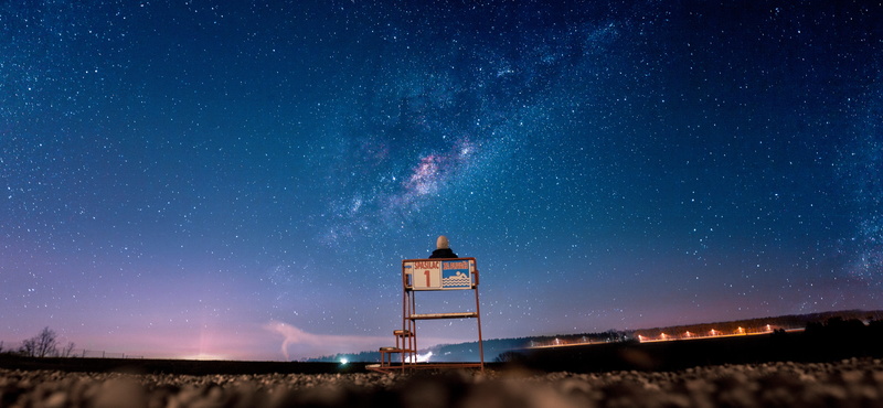 built structure, constellation, scenic, tower, landscape, long exposure, scenics - nature, scenery, outdoors, panorama, star - space, 5K, astronomy, building exterior