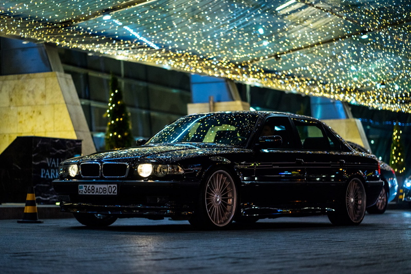 Night, Kazakhstan, 1080P, BMW, Light, 740Li, E38, Alpina, City, Almaty