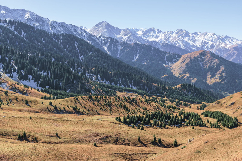 kazakhstan, mountains, no people, outdoors, tranquil scene, mountain range, 720P, snow, environment, formation, remote, beauty in nature, almaty, tree