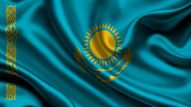 abstract, luxury, Kazakhstan, insignia, close-up, photographic Effects, indoors, patriotism, backgrounds, symbol, full frame, pattern, blue, folded, no people