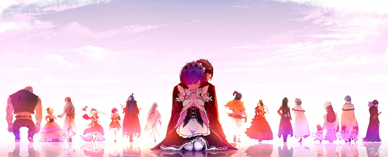 Reinhard van Astrea, Pack (Re:ZERO), Julius Juukulius, Priscilla Barielle, Elsa Granhiert, Emilia (Re:ZERO), Rem (Re:ZERO), Crusch Karsten, Rom (Re:Zero)