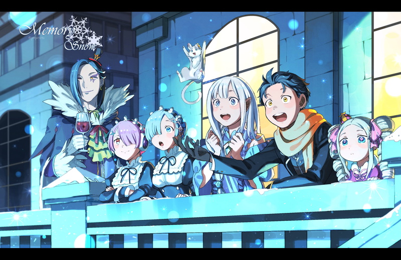 2K, Anime, Subaru Natsuki, Rem (Re:ZERO), Re:ZERO -Starting Life in Another World-, Beatrice (Re:ZERO), Emilia (Re:ZERO), Pack (Re:ZERO), Ram (Re:ZERO)