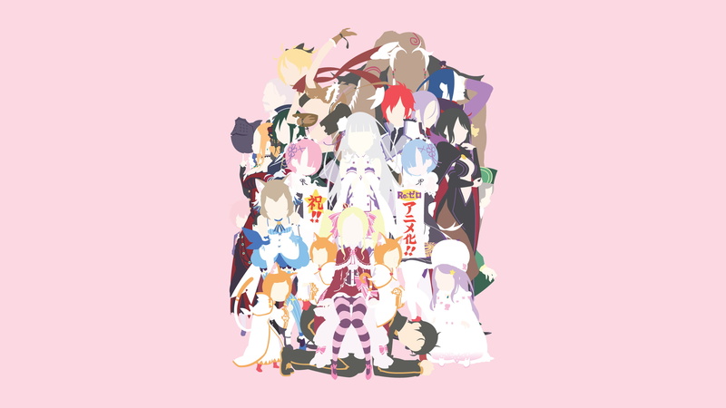 Rom (Re:Zero), Julius Juukulius, Rem (Re:ZERO), Tivey Pearlbaton, Emilia (Re:ZERO), Roswaal L. Mathers, Anastasia Hoshin, Schult (Re:ZERO), Felt (Re:ZERO)