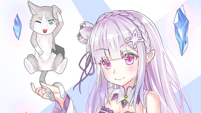 Re:ZERO -Starting Life in Another World-, 2K, Emilia (Re:ZERO), Anime, Pack (Re:ZERO)