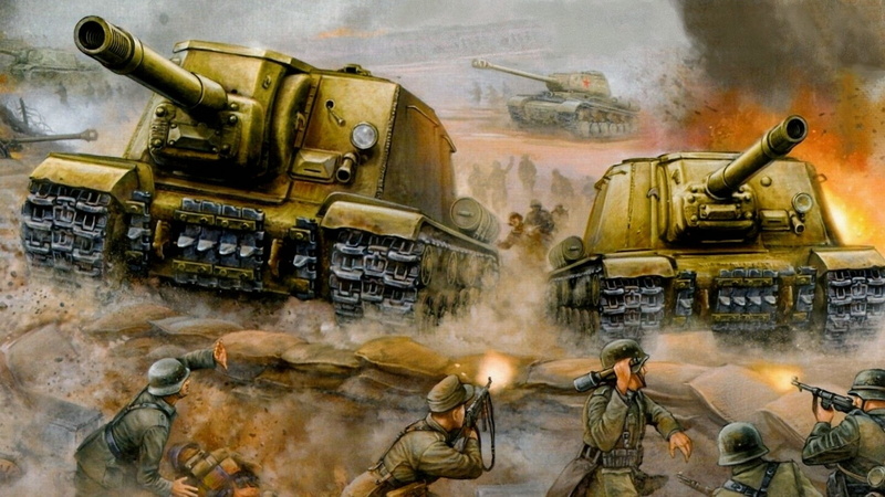 1080P, painting, war, conflict, aggression, danger, military, infantry, St. Johns wort, built structure, tanks, burning, weapon, people, day