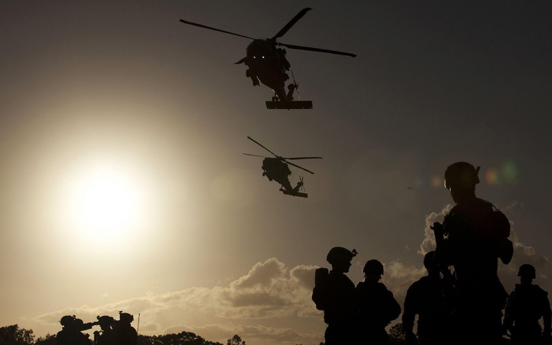 helicopter, combat, cloud, 1080P, photography, men, soldier, army, 1920x1200, silhouette, mobilizing, photo, zone