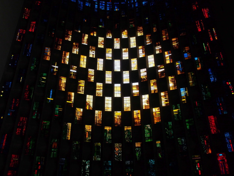 shape, colour, night, creative, cathedral, forgiveness, 4K, design, geometric, rays, abstract, spectrum, nightlife, large group of objects, baptistry