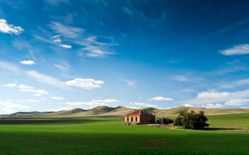 nature, derelict, hd, landscape, 2K, house