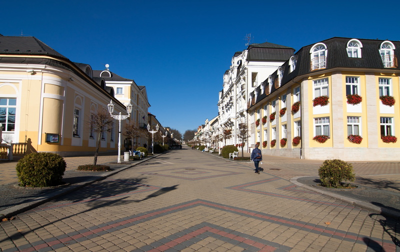building exterior, street, walking, clear sky, day, Flank, outdoors, transportation, pedestrian zone, residential district, Czech Republic, city, Lazne