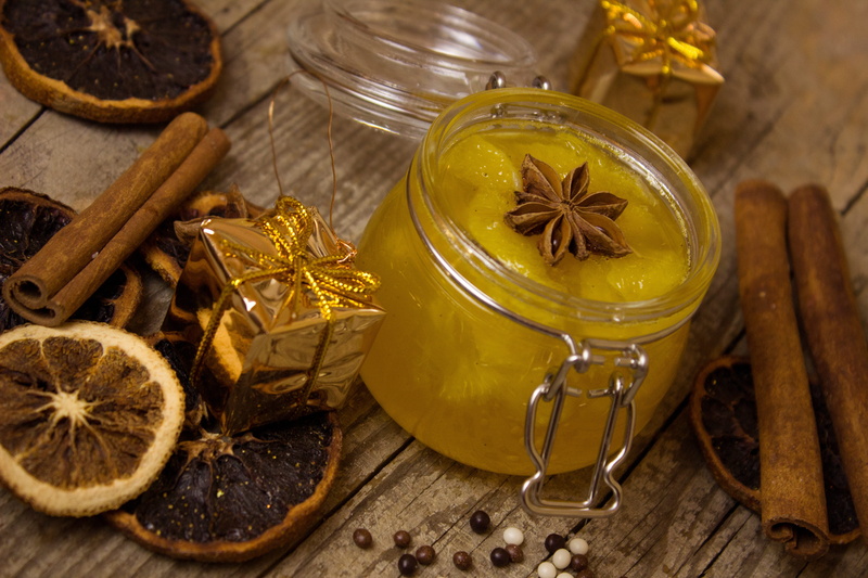 photography, eat, oranges, fruits, freshness, orange marmalade, decoration, spice, candle, delicious, table, wooden table, drink, boil down, cooked, high angle view
