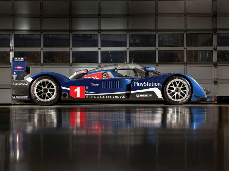 Peugeot, Profile, 1080P, LMP1, Wheel, Reflection, Drives, Sports prototype, Peugeot 908 HDi FAP, Endurance race, 2008, 24 Hours of Le Mans, Hangar, Sportprototip