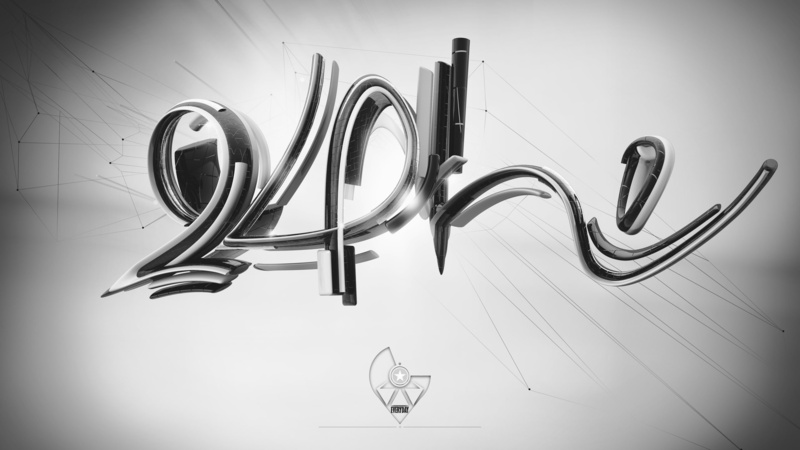 the number, 2K, render, 24 hours, background