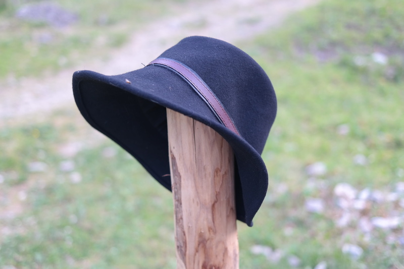 filzwollhut, black, nature, outdoors, black color, absence, tradition, clothing, grass, animal wildlife, close-up, 5K, plant, tyrolean hat, wool hat, one animal