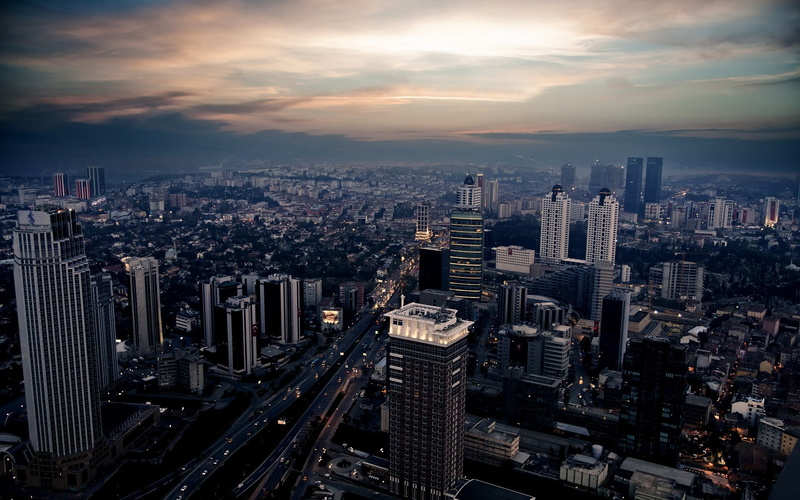 cityscape, skyscraper, city, 1080P, Turkey, Istanbul, road