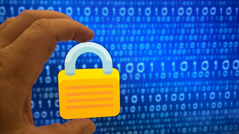 privacy policy, yellow, coding, data, hand, cyberspace, body part, computer crime, communication, holding, technology, padlock, safety, blue, human body part
