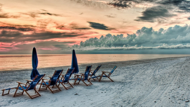 horizon, horizon over water, sea, outdoors, land, sunset, chair, tranquility, nature, beauty in nature, tranquil scene, no people, scenics - nature, desktop  download nature picture 1920x1080