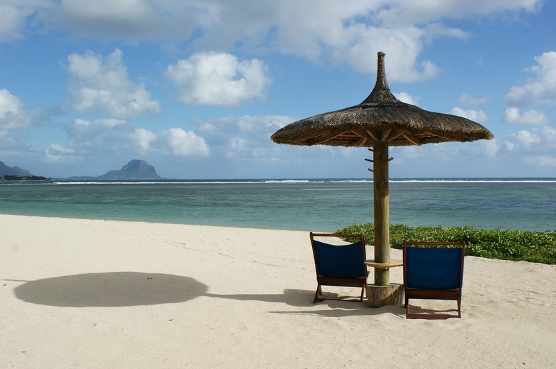 deck chair, chairs, travel, water, clouds, beach, horizon over water, holiday, tranquility, sky, island, tranquil scene, summer, sandy beach, vacations