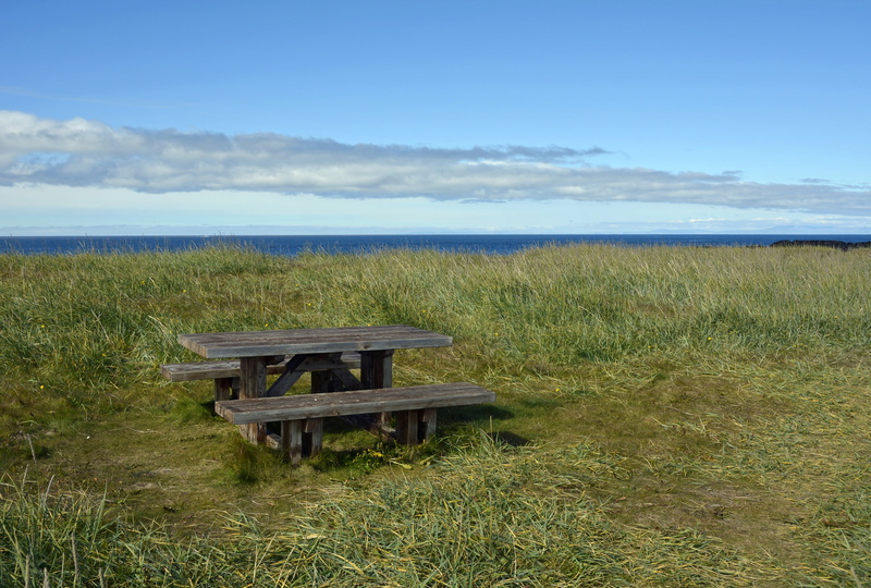 relaxation, absence, horizon over water, coast, field, day, grass, landscape, empty, horizon, beauty in nature, break, picnic, bank, tranquil scene, relax