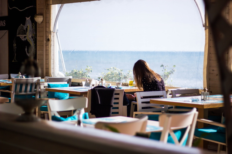chair, table, real people, nature, seat, sitting, women, leisure, rear view, leisure activity, relaxation, selective focus, view, daylight, wooden chairs