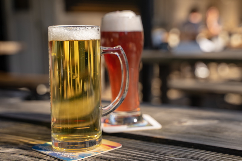 gastronomy, outside catering, craft beer, happy hour, bar - drink establishment, thirst, 5K, drinking glass, foam, table, indoors, beer, bar counter, freshness