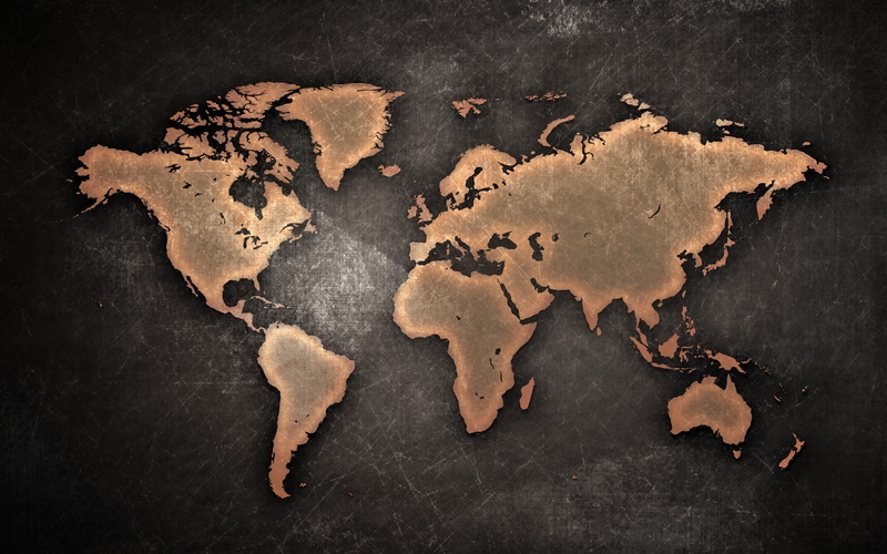 2K, Continents, World Map, Background