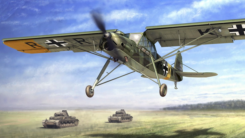 1080P, Fi 156, Storch, Fieseler, small German plane, scout, liaison aircraft