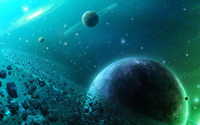 beauty in nature, 156, no people, planet - space, space, asteroids, turquoise colored, 720P, astronomy, orbiting, light - natural phenomenon, nature, star - space